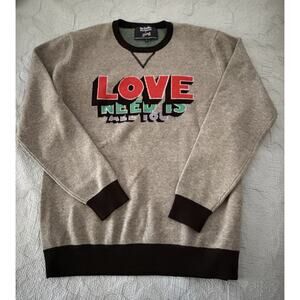 The Beatles x Section 119 Premium Love Is All You Need Grey Knit Sweater Men's L